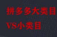 拼多多大類目和小類目之間有哪些區別？