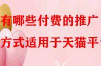 有哪些付費(fèi)的推廣方式適用于天貓平臺(tái)？