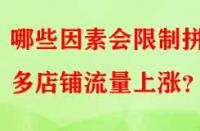 哪些因素會限制拼多多店鋪流量上漲？