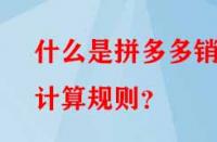 什么是拼多多銷量計算規(guī)則？
